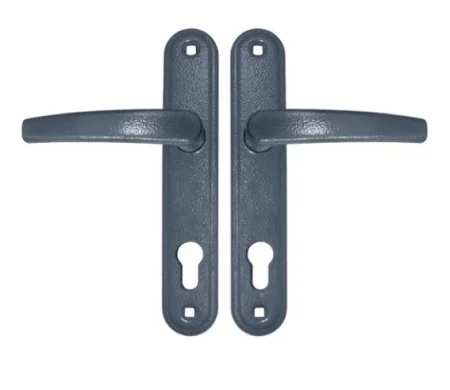 Ручка дверная на планке Гардиан 41.32 - Вега, Темно-серая шагрень RAL 7011