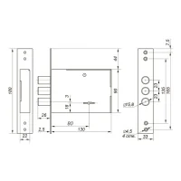 Замок врезной сувальдный Гардиан 80.01