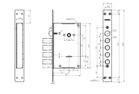 Замок врезной сувальдный с защелкой Гардиан 100.11 Т