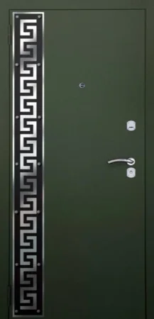 Давление на металле с декоративными элементами входные двери (10)