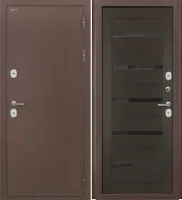 Входная дверь Дорстон Терморазрыв (Антик медный/СБ-1 Орех рифленый Черный лакобель)