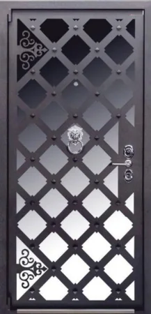 Давление на металле с декоративными элементами входные двери (18)