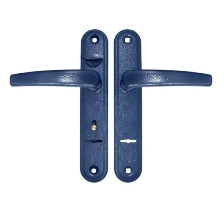 Ручка дверная на планке Гардиан 41.12, Синяя шагрень RAL 5013