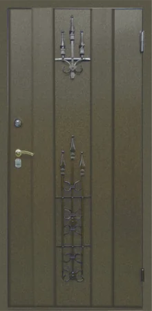 Металлофиленки на металле входной двери (17)