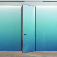 Межкомнатная скрытая дверь в эмали