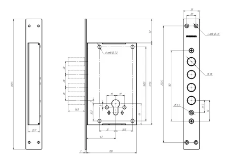 Замок врезной цилиндровый Гардиан 102.02 Т
