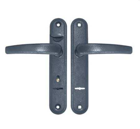 Ручка дверная на планке Гардиан 41.12, Темно-серая шагрень RAL 7011