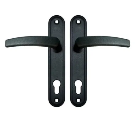 Ручка дверная на планке Гардиан 41.32 - Вега, Черный муар RAL 2301