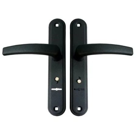 Ручка дверная на планке Гардиан 41.31 - Вега, Черный муар RAL 2301