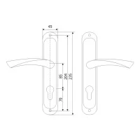 Ручка дверная на планке Гретта, хром