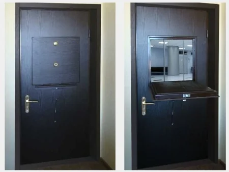 Кассовая дверь с выдвижным лотком в оружейную комнату 16