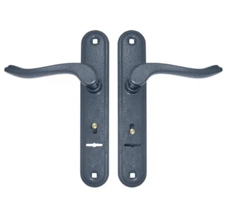 Ручка дверная на планке Гардиан 41.31 - Соната, Темно-серая шагрень RAL 7011