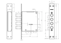 Замок врезной сувальдный  Гардиан 100.01 Т