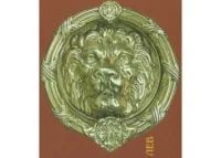 Ручка кольцо "Лев" латунь ф.210х55