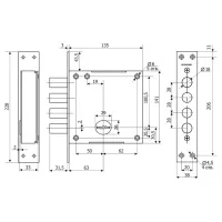 Замок врезной сувальдный Гардиан 40.01 Т
