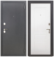 Входная дверь Тайгер Бренд (антик серебро/белое дерево)