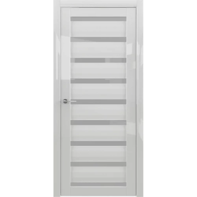 Межкомнатная дверь Сидней Глянец Белый Стекло Мателюкс