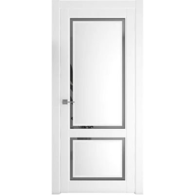 Межкомнатная дверь Афина-2 Винил Белый Стекло Матовое