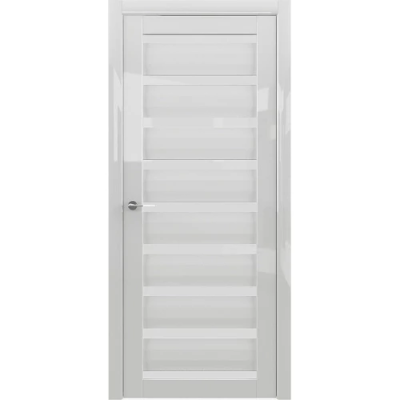 Межкомнатная дверь Сидней Глянец Белый Стекло Белое