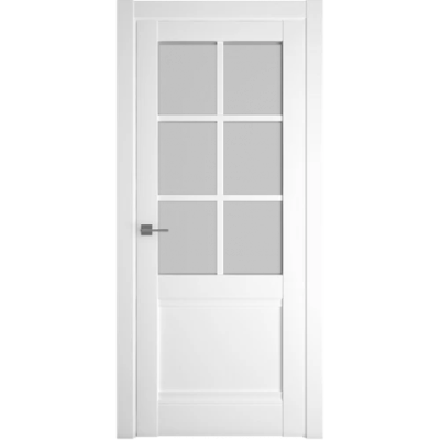 Межкомнатная дверь Киото Винил Белый Стекло Мателюкс