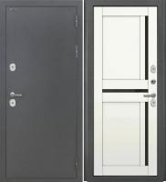 Входная дверь Дорстон Терморазрыв (Антик серебро/КС-5 Арктик Черный лакобель)