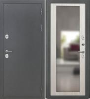 Входная дверь Дорстон Терморазрыв (Антик серебро/ФЗ-6 Беленый дуб Зеркало)