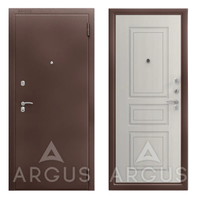 Входная дверь Гранд Антик медь Гаральд (Белый ясень)