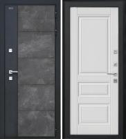 Входная дверь Дорстон Терморазрыв Inoplast(Р-01 бетон/Ф-11 Софт белый Глухое)