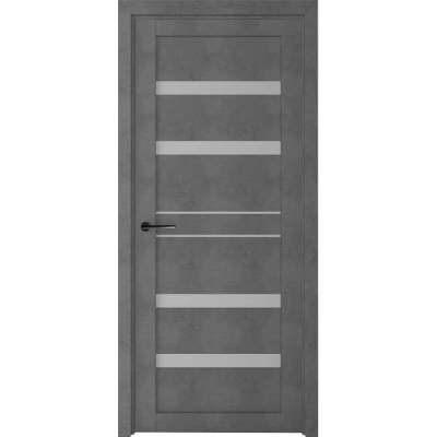 Межкомнатная дверь Дрезден Бетон Темный Стекло Мателюкс