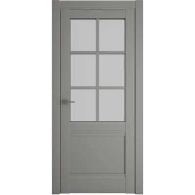 Межкомнатная дверь Киото Винил Платина Стекло Серый