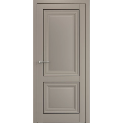 Межкомнатная дверь Спарта-2 с молдингом Винил Серый