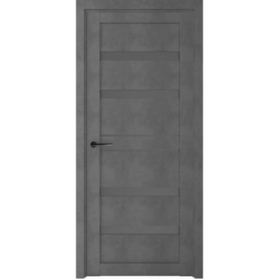 Межкомнатная дверь Дрезден Бетон Темный Стекло Графитовое