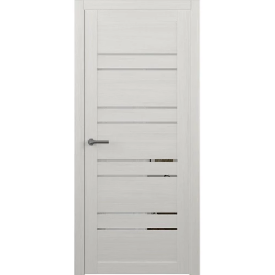 Межкомнатная дверь Дублин Эко-шпон Белый Кипарис Зеркало