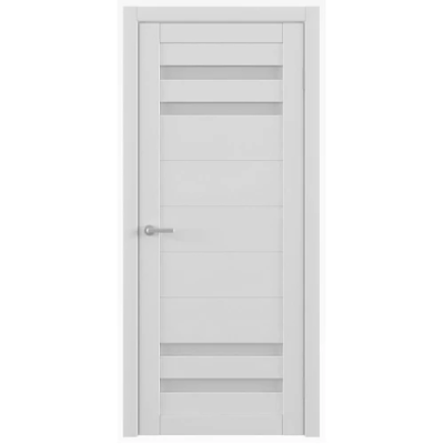 Межкомнатная дверь Пекин Эко-шпон Белый Кипарис Стекло Мателюкс