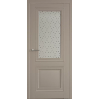 Межкомнатная дверь Спарта-2 Винил Серый Стекло Мателюкс Лорд