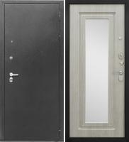 Входная дверь Тайгер Трио Зеркало антик серебро/кремовая лиственница