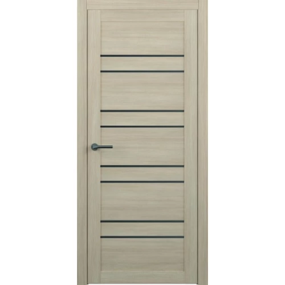 Межкомнатная дверь Дублин Эко-шпон Лиственница Мокко Стекло Графитовое