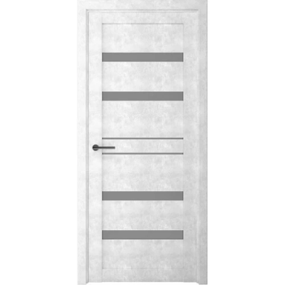 Межкомнатная дверь Дрезден Бетон Светлый Стекло Графитовое