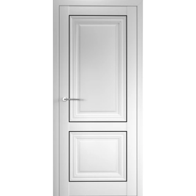 Межкомнатная дверь Спарта-2 с молдингом Винил Белый