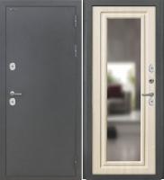 Входная дверь Дорстон Терморазрыв (Антик серебро/ФЗ-4 Кремовая лиственница Зеркало)