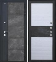 Входная дверь Дорстон Терморазрыв Inoplast (Р-01 бетон/Р-03 Ясень/бетон Глухое (инопласт 6мм))