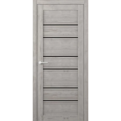 Межкомнатная дверь Техас Soft Touch Графит Стекло Черное