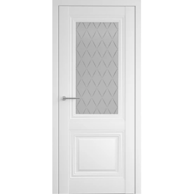 Межкомнатная дверь Спарта-2 Винил Белый Стекло Мателюкс Лорд