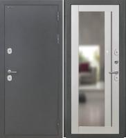 Входная дверь Дорстон Терморазрыв (Антик серебро/ФЗ-3 Глянец Царговая с зеркалом)