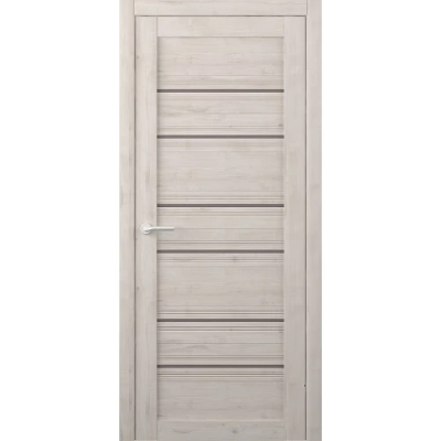 Межкомнатная дверь Техас Soft Touch Кремовая Стекло Мателюкс Бронза