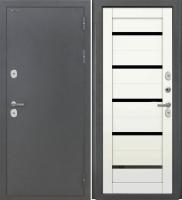 Входная дверь Дорстон Терморазрыв (Антик серебро/КС-1 Арктик Черный лакобель)