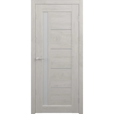 Межкомнатная дверь Мехико Цвет Дуб снежный Стекло Черное