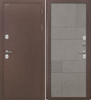 Входная дверь Дорстон Терморазрыв (Антик медный/Ф-9 Лофт грей Глухое)