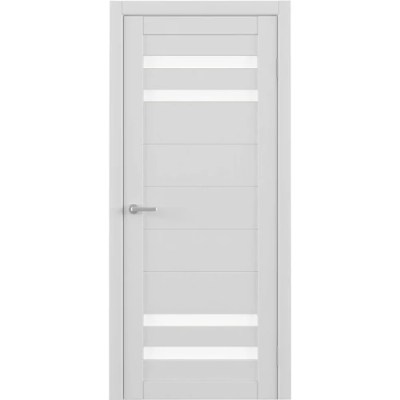 Межкомнатная дверь Пекин Эко-шпон Белый Кипарис Стекло Белое