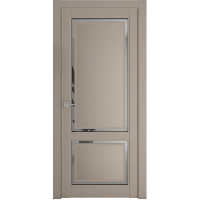 Межкомнатная дверь Афина-2 Винил Серый Зеркало